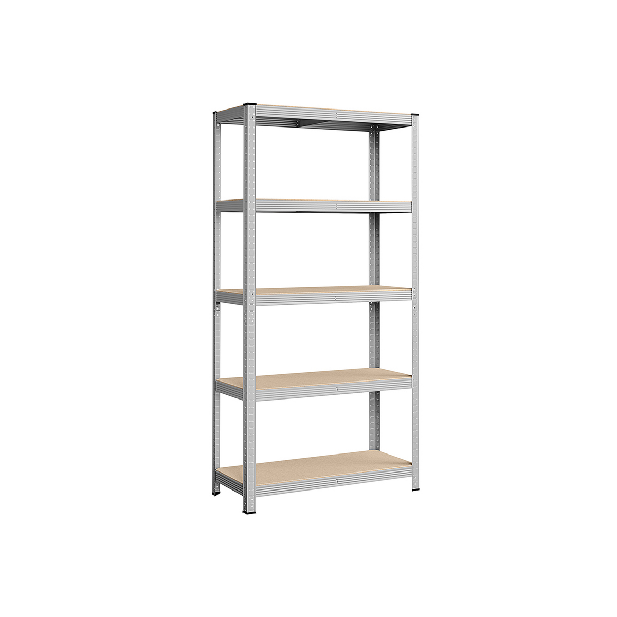 SONGMICS hyllereol, 5 nivåer, 40 × 90 × 180 cm, sølv, GLR40SV