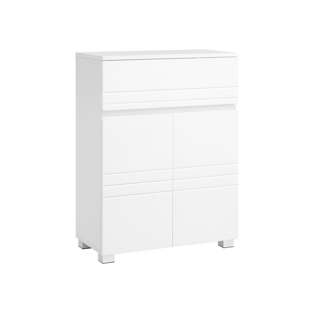 VASAGLE baderomsskap, 60 × 30 × 80 cm, justerbar hylle, hvit, BBK140W01