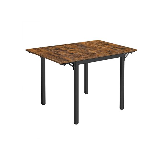 Vasagle spisebord, sammenleggbar, vintagebrun/svart, KDT077B01