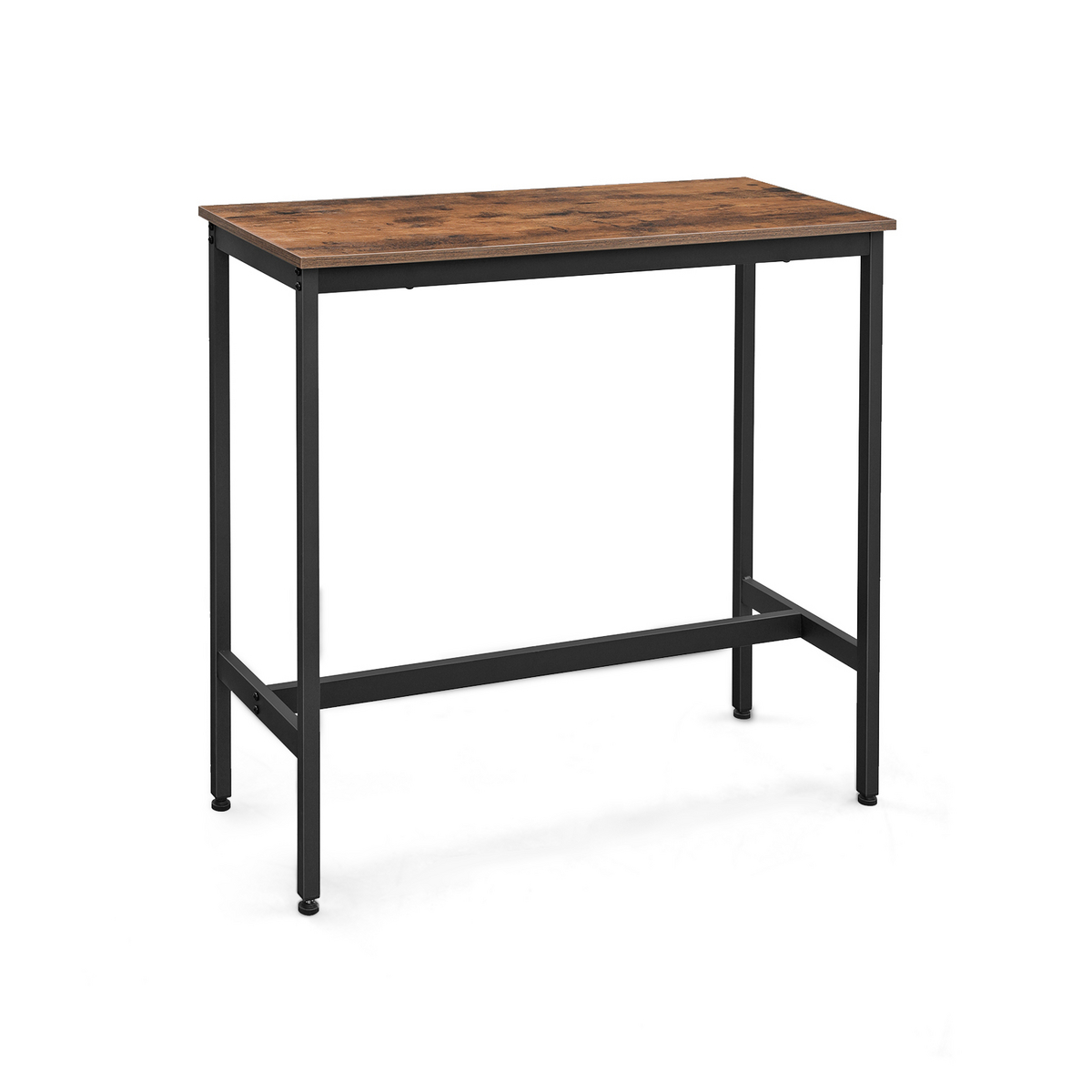 VASAGLE barbord, 100 × 40 × 90 cm, rustikkbrun/svart, LBT10X