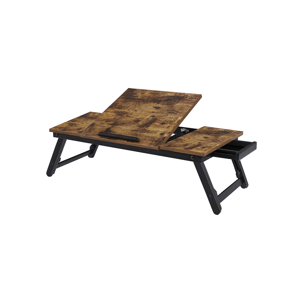 SONGMICS skrivebord, høydejusterbar, sammenleggbar, brun, LLD110B01