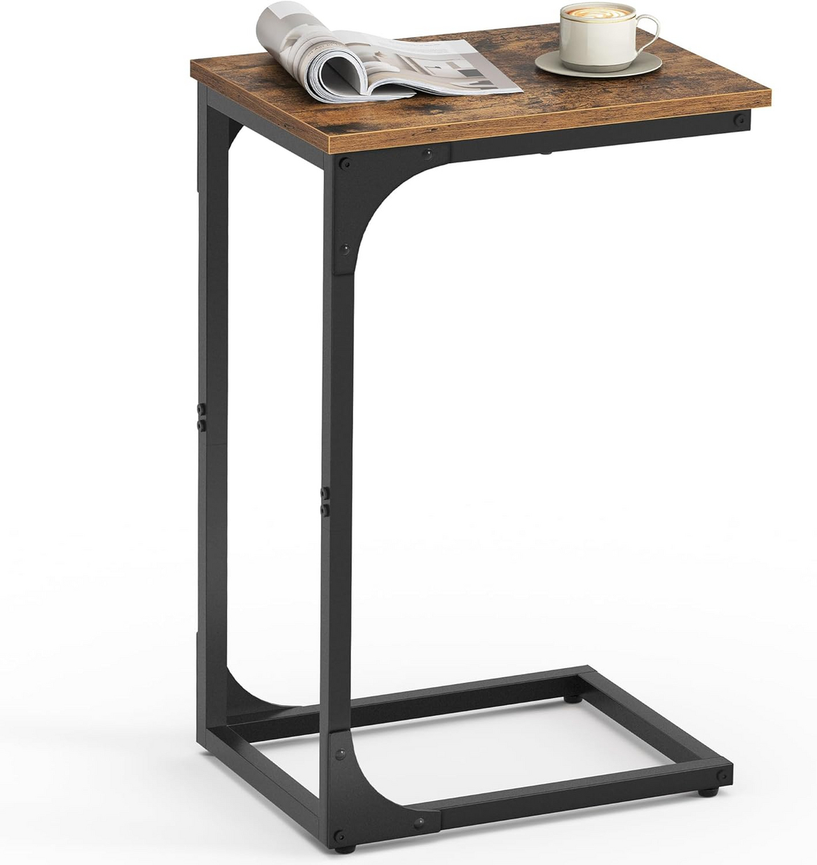VASAGLE sidebord, rustikkbrun/svart