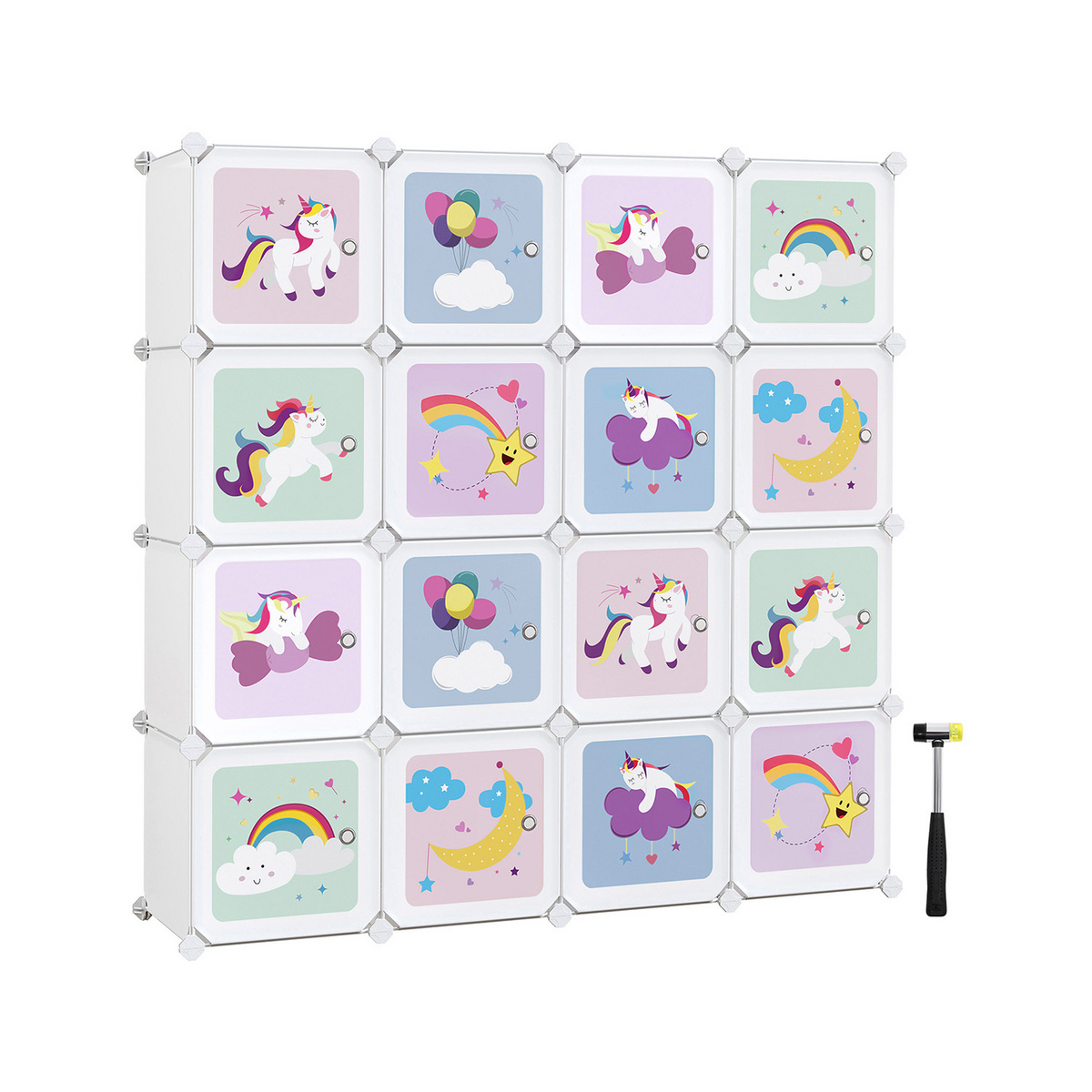 SONGMICS garderobeskap, 123 × 31 × 123 cm, hvit, LPC906W01