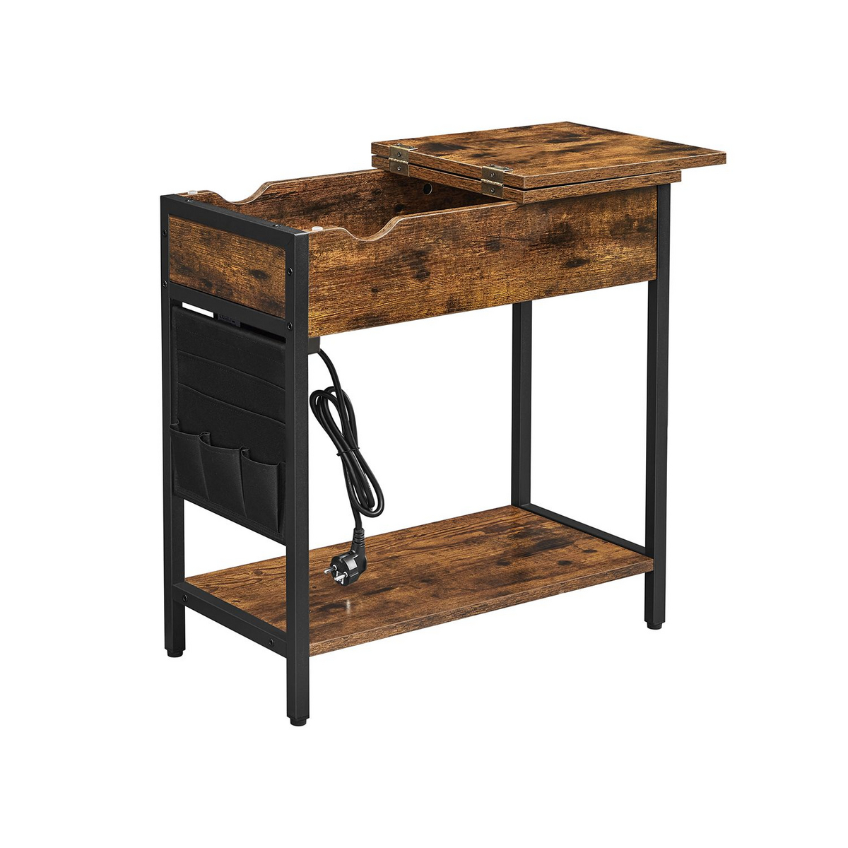 VASAGLE sidebord, sammenleggbar, brun, LET311B01