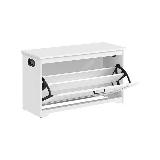 Vasagle skoskap, 80 × 30 × 46 cm, justerbar, hvit, LHS120T10
