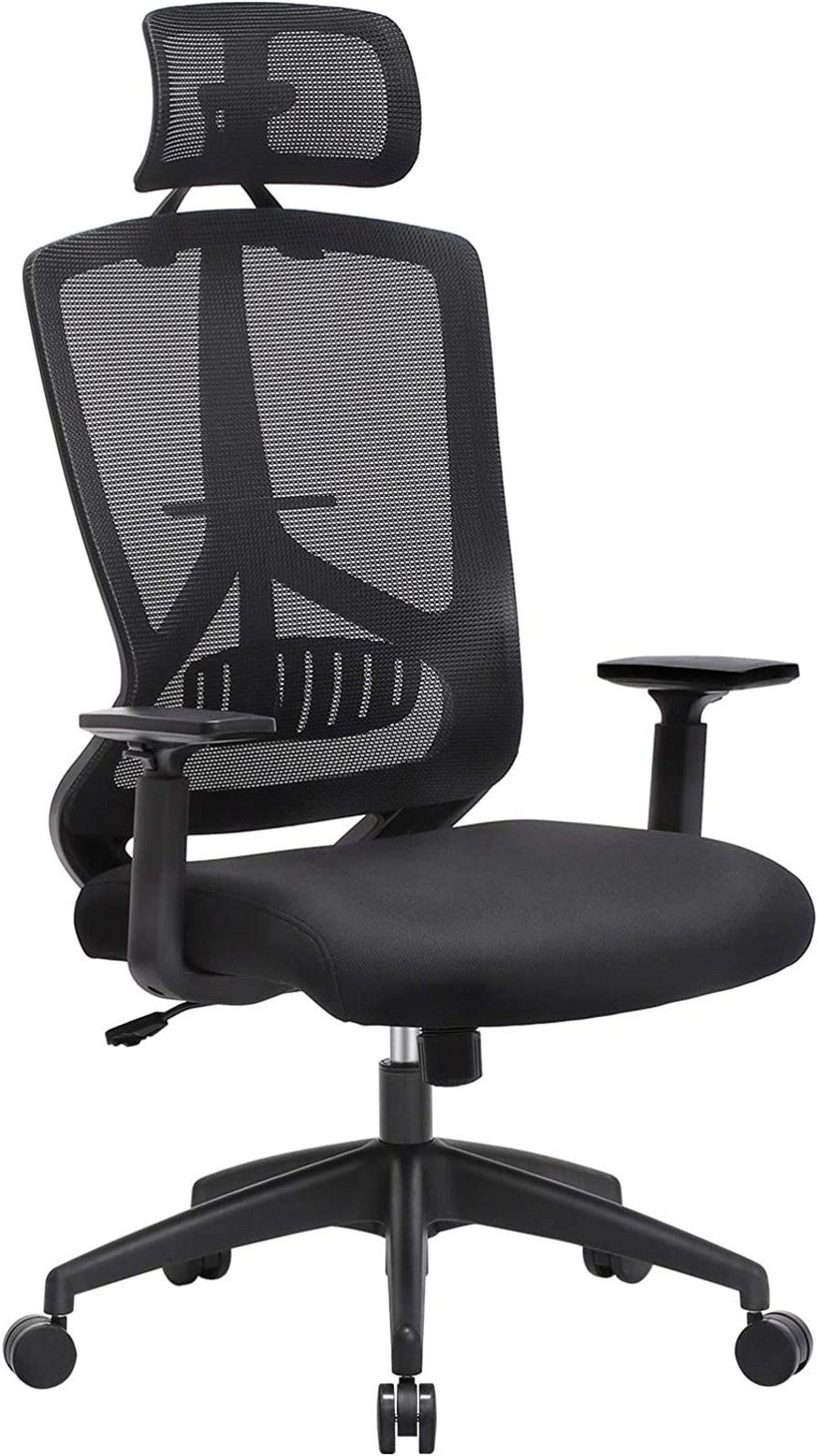 SONGMICS skrivebord, justerbar, svingbar, svart, OBN53BK