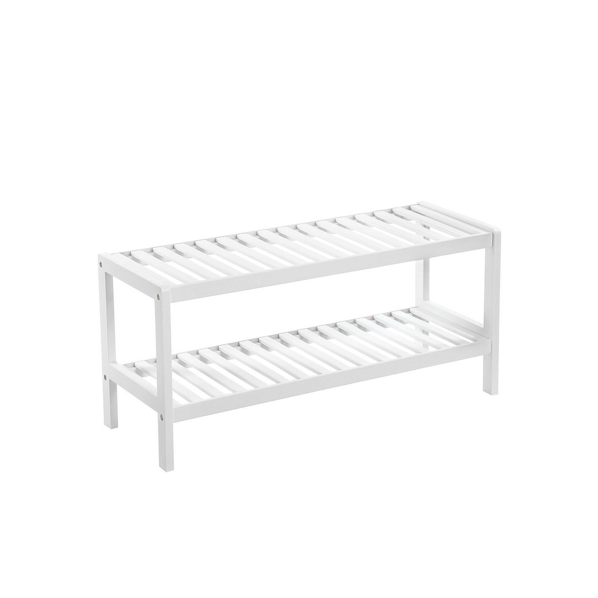SONGMICS skostativ, 2 nivåer, 70 × 26 × 33 cm, naturfarget, LBS02WT