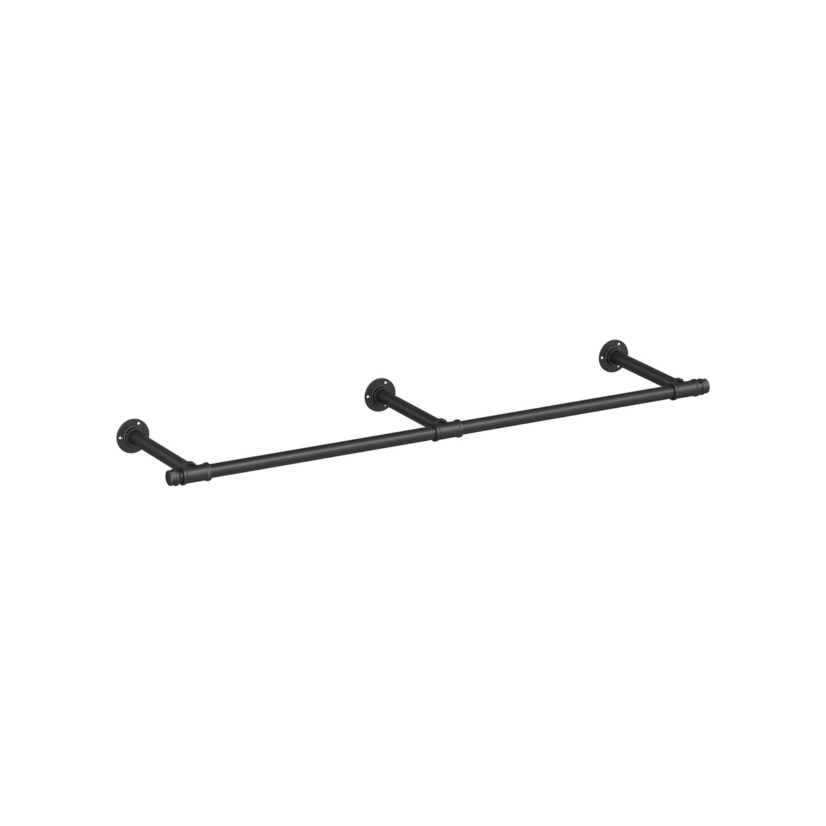 SONGMICS klesstang, 30.4 × 170 × 7 cm, veggmontert, svart, HSR104B01