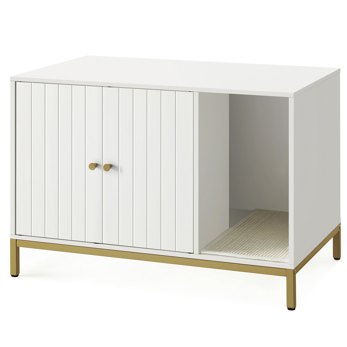 FEANDREA kattedo, 80 × 50 × 55 cm, hvit/gull, PCL007W01V1