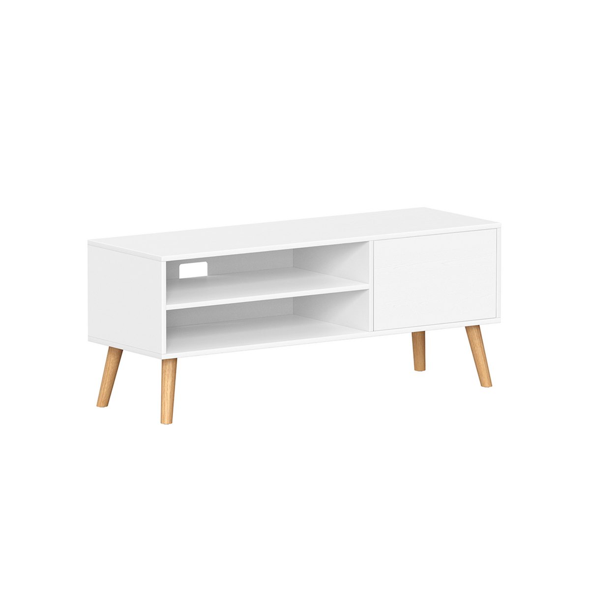 VASAGLE TV-benk, 120 cm, hvit, LTV120T46
