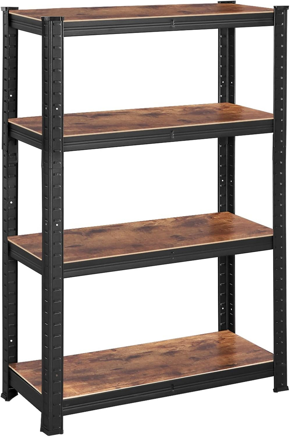 SONGMICS hyllereol, 40 × 80 × 160 cm, justerbar, rustikkbrun/svart, GLR044B11