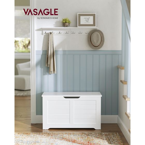 Vasagle oppbevaringsbokser, 40 × 80 × 46 cm, hvit, LSB063T14