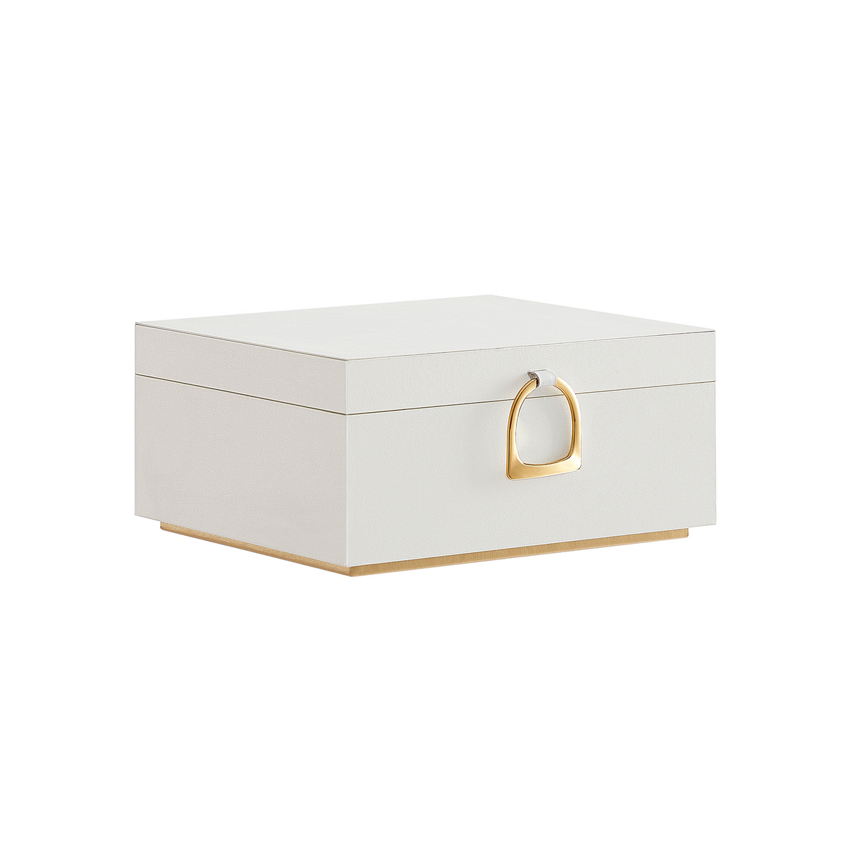 SONGMICS smykkeskrin, 2 nivåer, 8.1 × 9.4 × 4.3 tommer, hvit, JBC165W01
