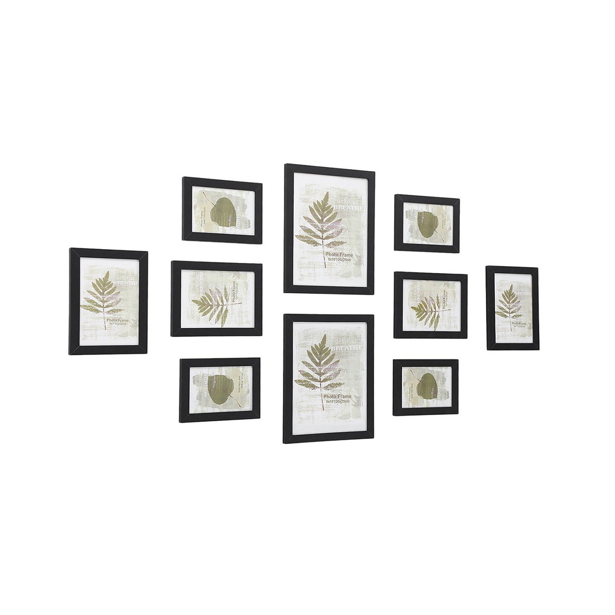 SONGMICS bilderammer, 10-pakning, 20 × 25 cm, svart, RPF310H