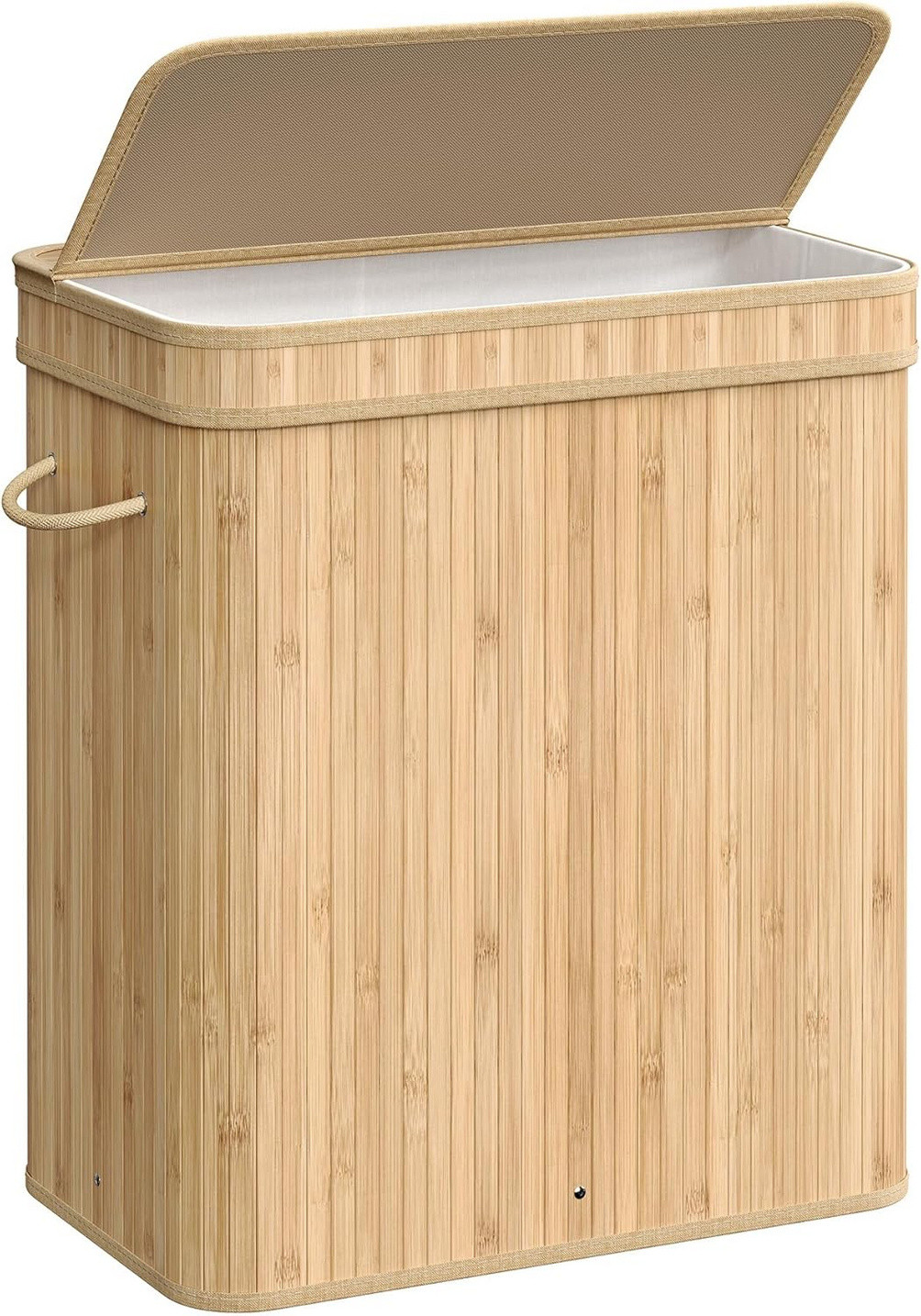 SONGMICS skittentøyskurv, med lokk, naturbeige, LCB063N01