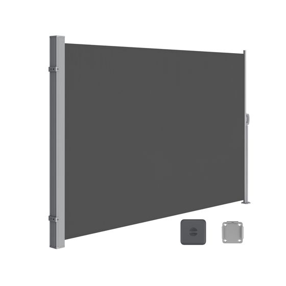 Songmics sidemarkise, 180 × 300 cm, røykgrå, GSA180TG