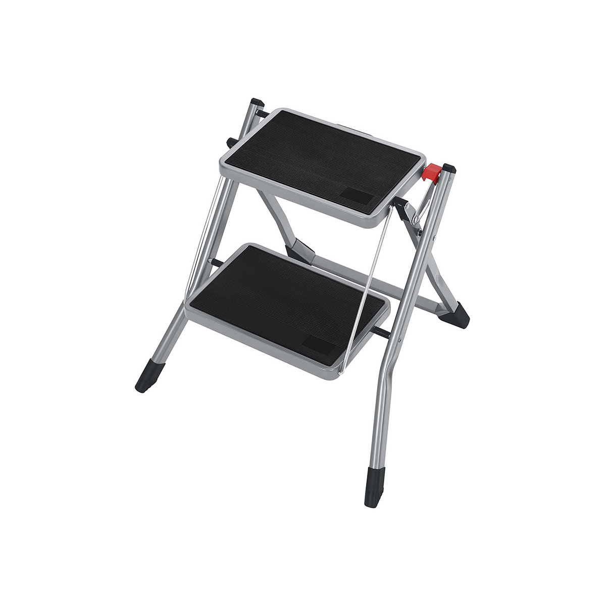 SONGMICS trappestige, 2 trinn, 20 cm, sammenleggbar, grå/svart, GSL002GY01