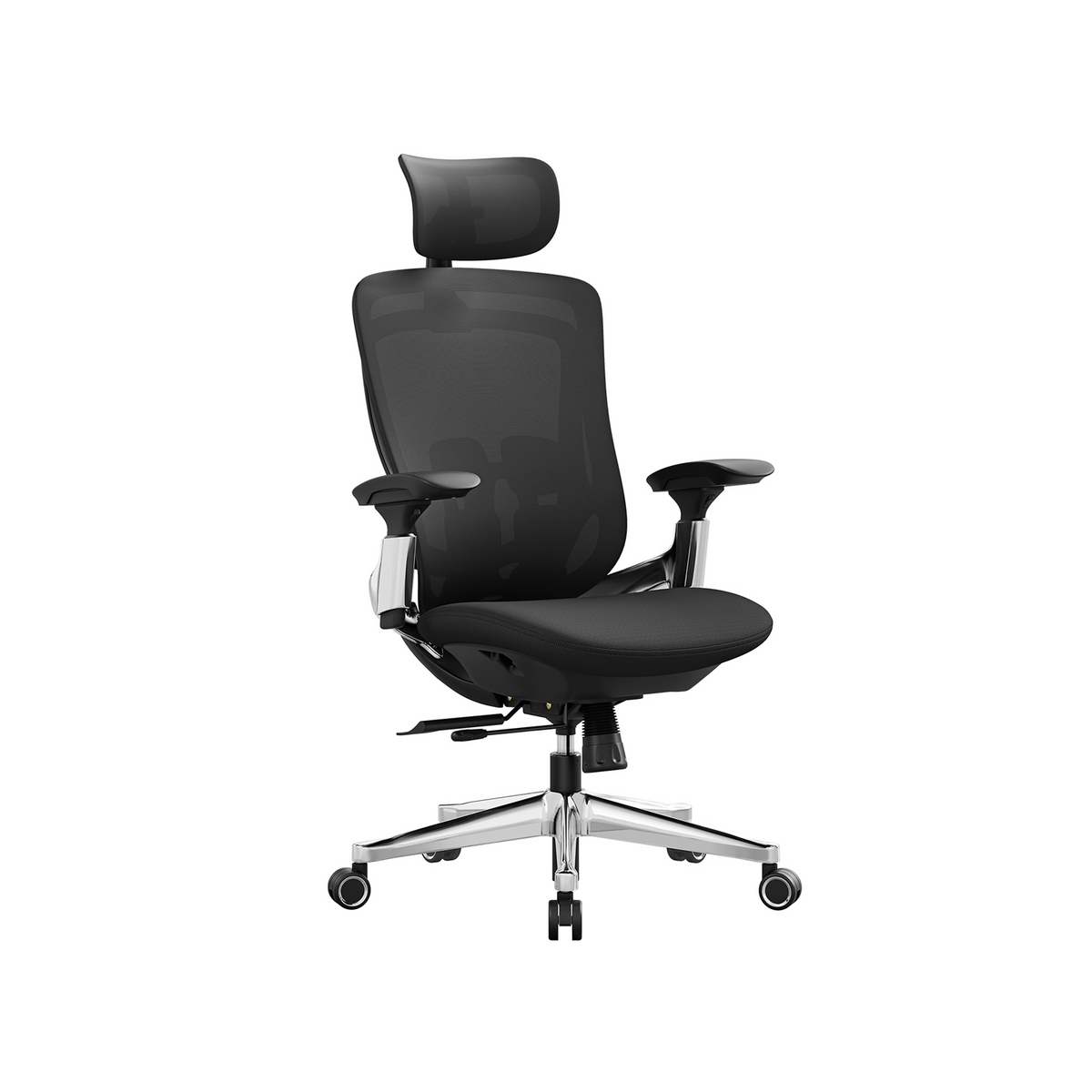 SONGMICS skrivebord, justerbar, justerbar ryggstøtte, svart, OBN068B01