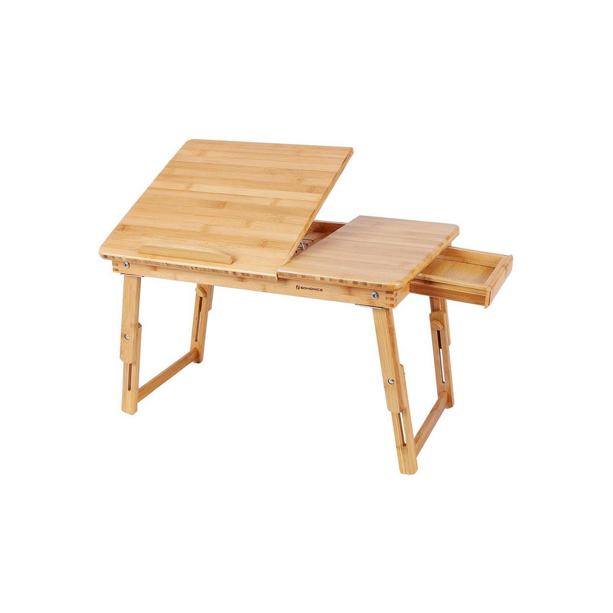 SONGMICS skrivebord, justerbar, naturfarget, LLD01N