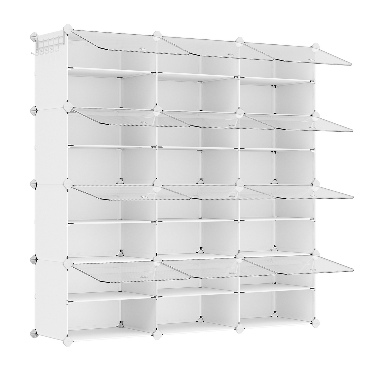 SONGMICS skostativ, 12 nivåer, justerbar, skyhvit, ULPC040W01