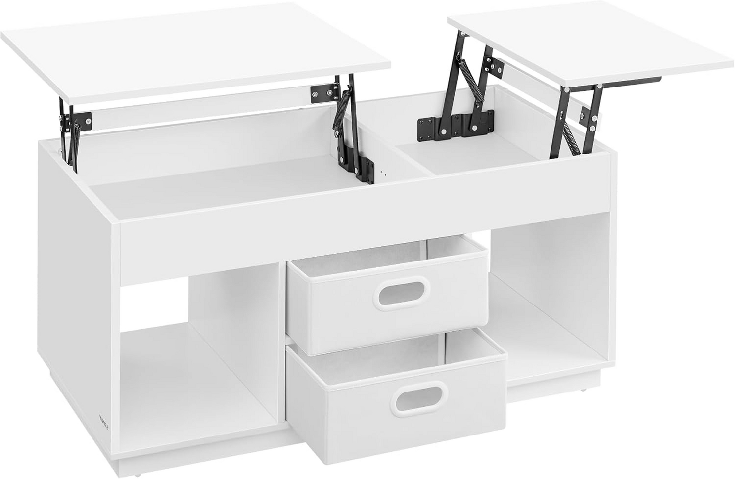 VASAGLE salongbord, 2 skuffer, hvit, LCT210W01