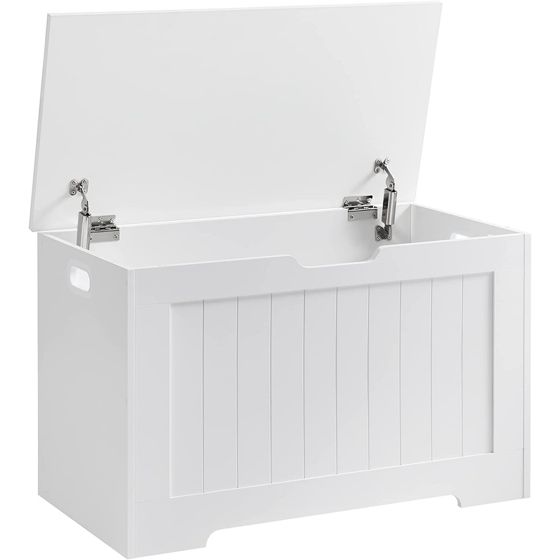 Vasagle benk, 76 × 48 × 40 cm, hvit, LHS11WT