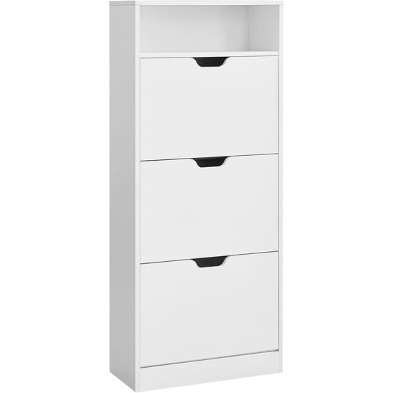 Vasagle skoskap, 24 × 60 × 139 cm, justerbar, skyhvit, LBC046W01