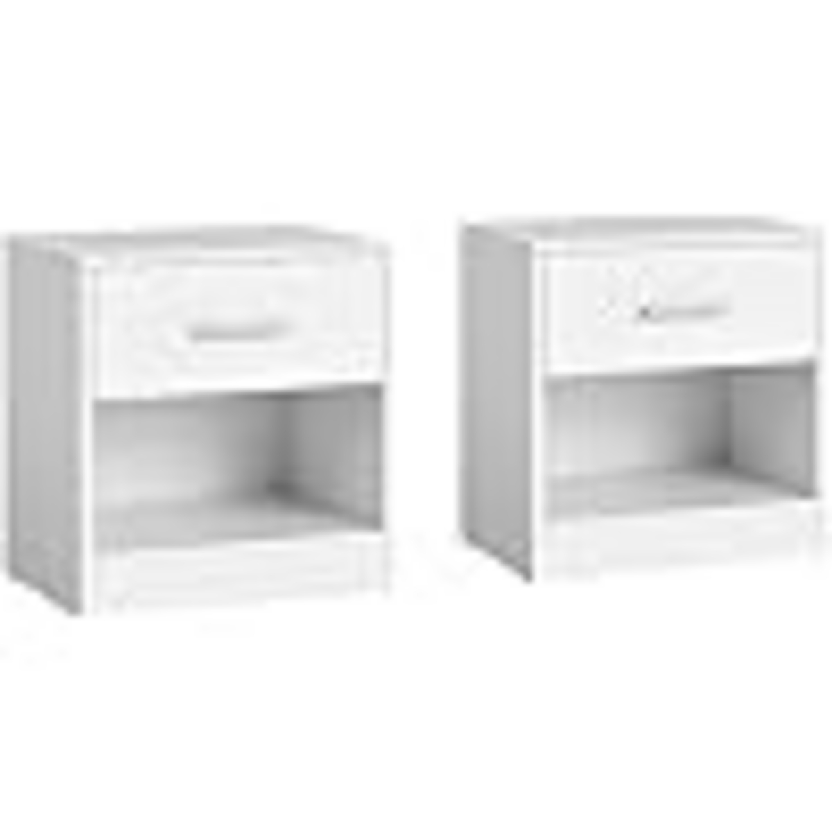 VASAGLE sidebord, 2-pakning, hvit, LET819T14