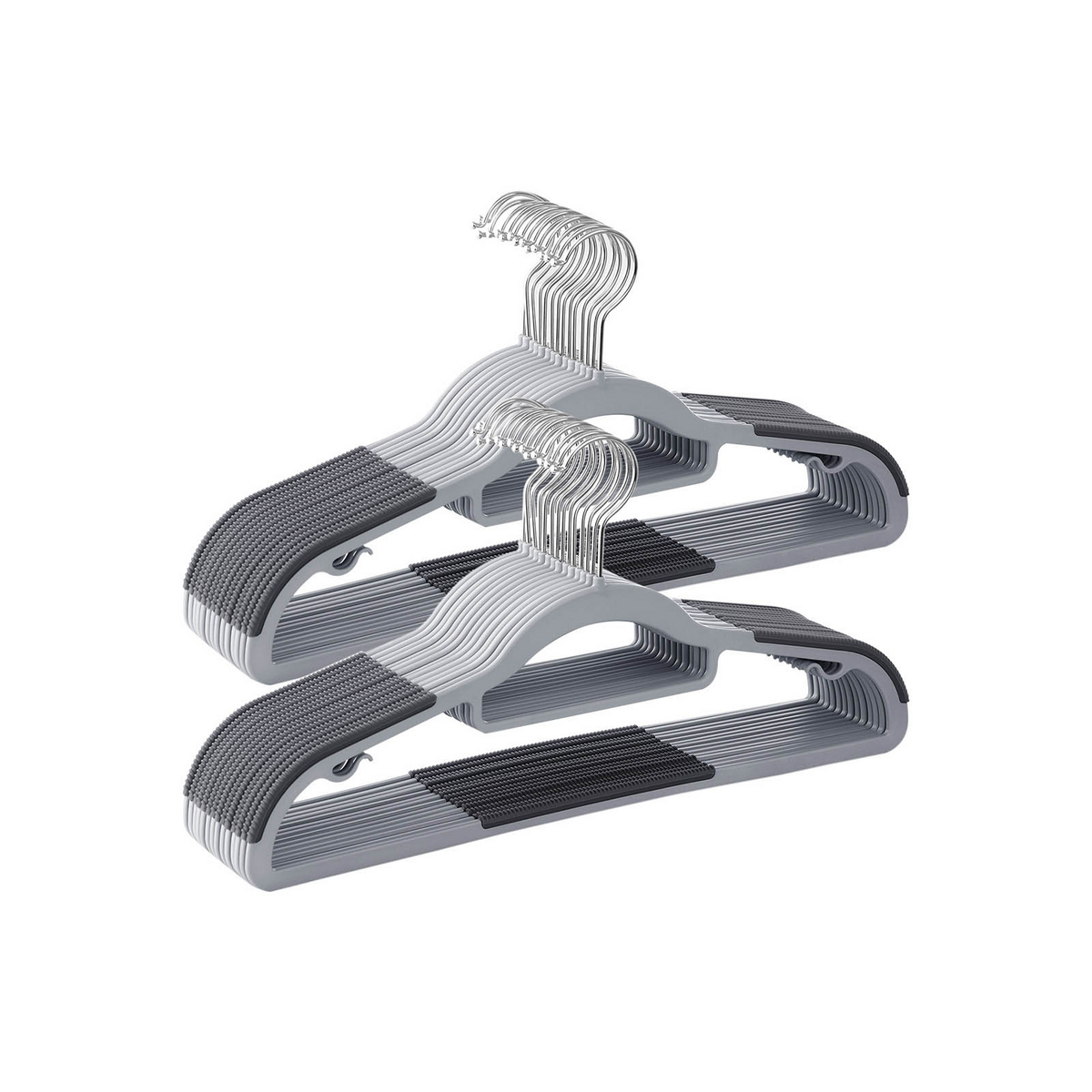 SONGMICS kleshengere, 50-pakning, 0.6 cm, svingbar, lysegrå/mørkegrå, CRP20G50