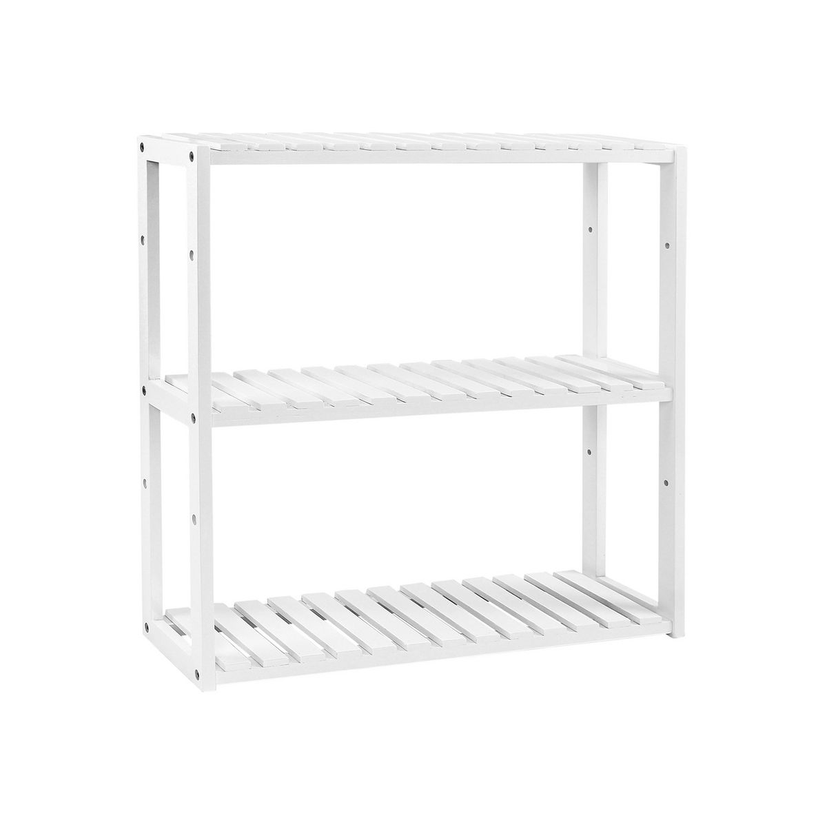 SONGMICS baderomshylle, 3 nivåer, 60 × 15 × 54 cm, høydejusterbar, hvit, BCB13W