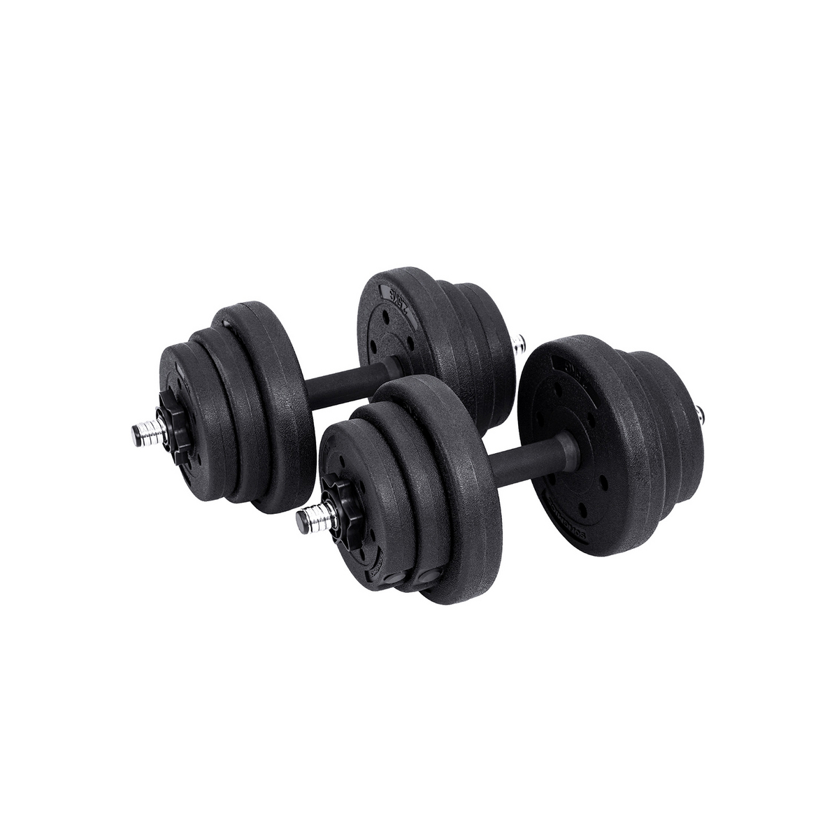 SONGMICS manualer, 2 × 10 kg, justerbar, svart, SYL20HBK