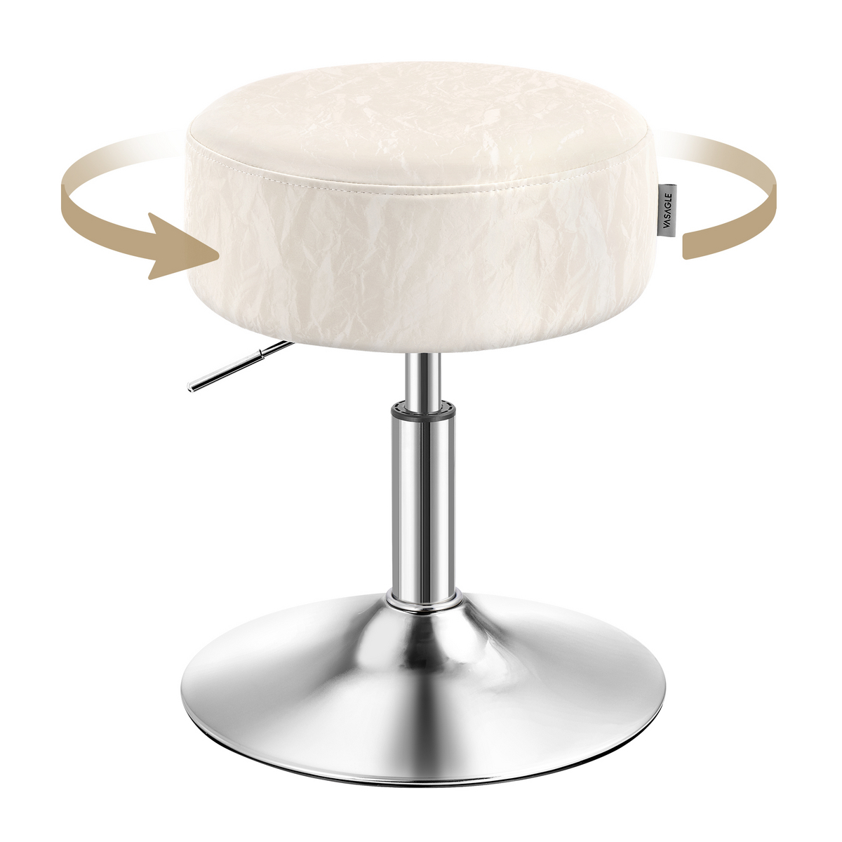 VASAGLE sminkekrakk, justerbar, svingbar, kremhvit, LJB120W01