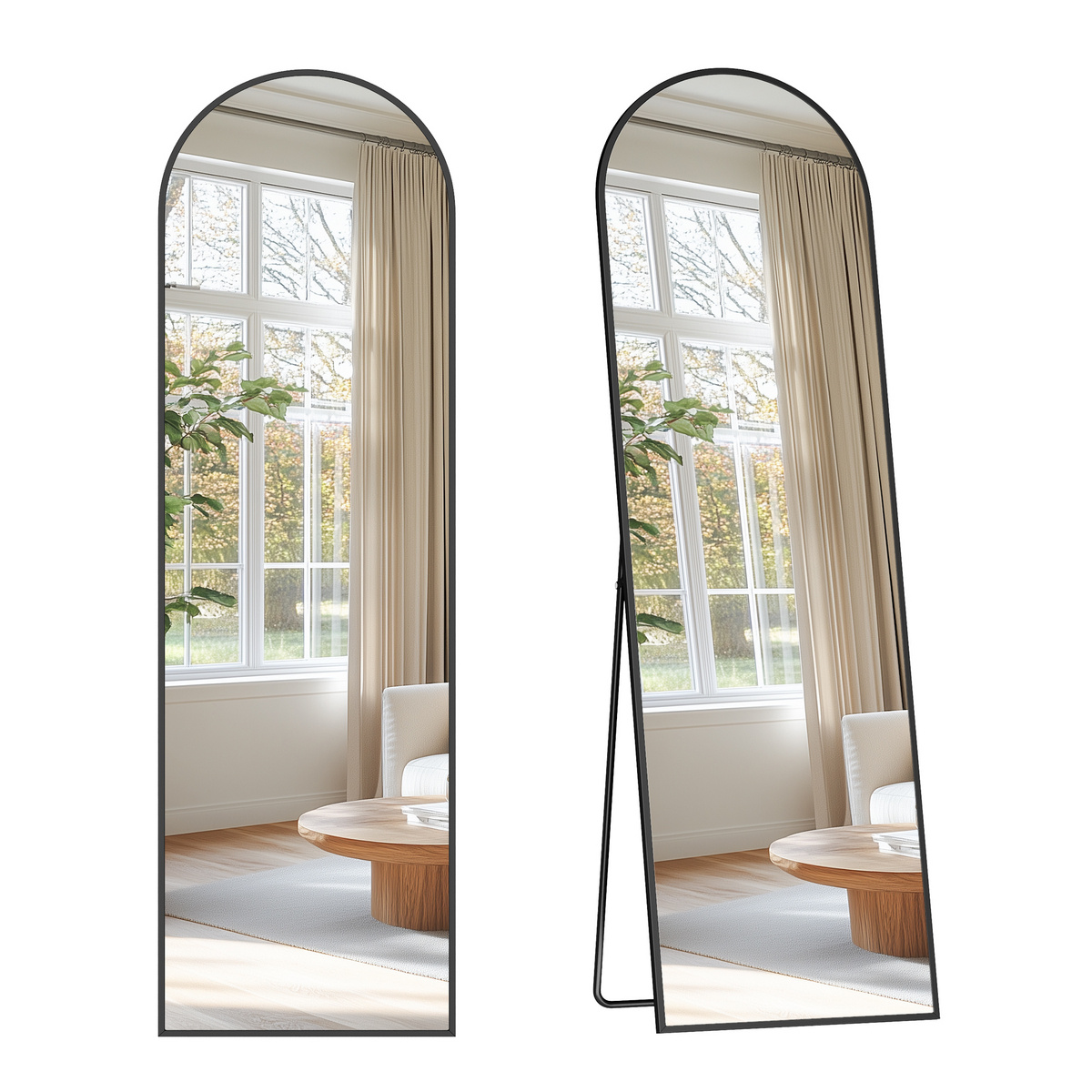 SONGMICS helfigurspeil, 150 × 40 cm, svart, LFM035B01