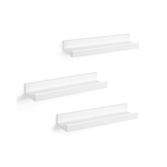 Songmics vegghylle, 38 × 10 cm, hvit, LWS38WT