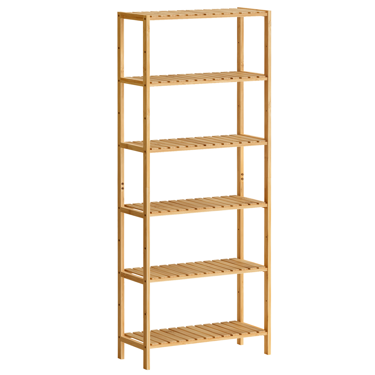 SONGMICS hyllereol, 6 nivåer, 160.9 cm, naturfarget