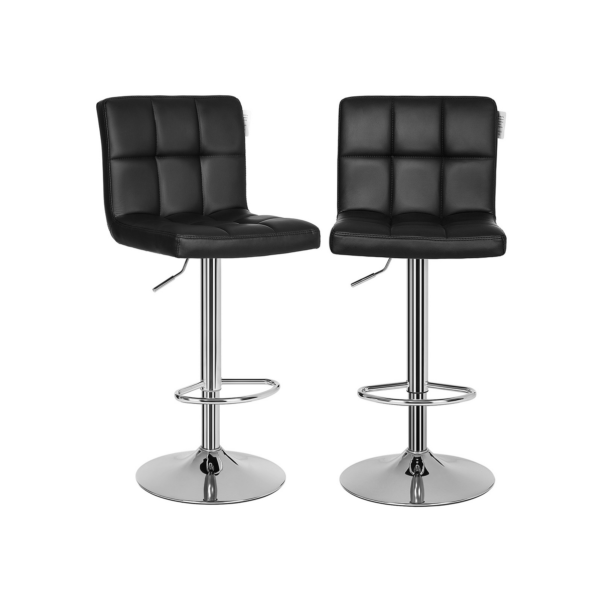 SONGMICS barkrakk, 2-pakning, justerbar, svingbar, svart, LJB64B