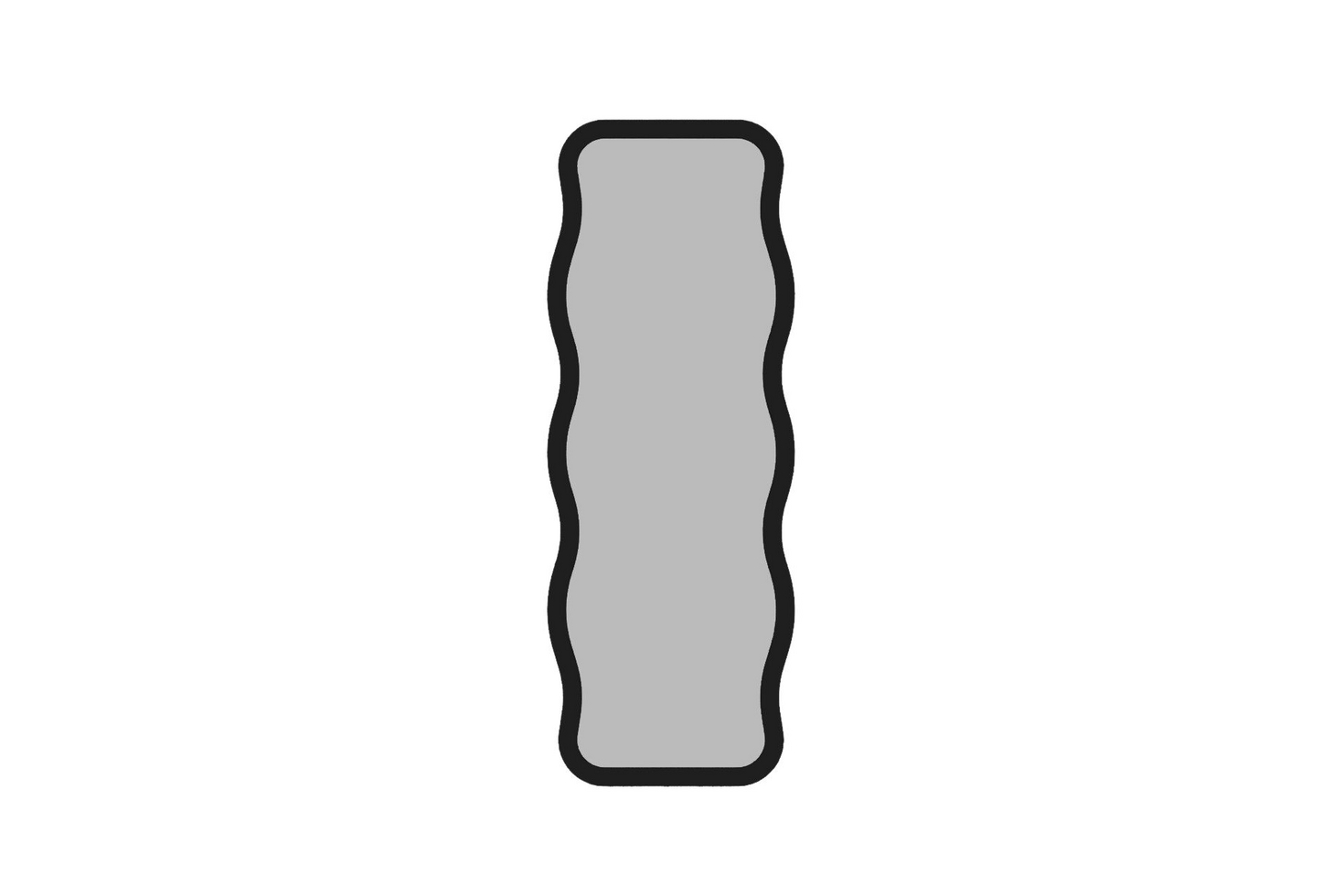 Norda Design moderne veggspeil, 50 x 160 cm, 100% MDF, miljøvennlig Flotal-E design, stilig og funksjonell