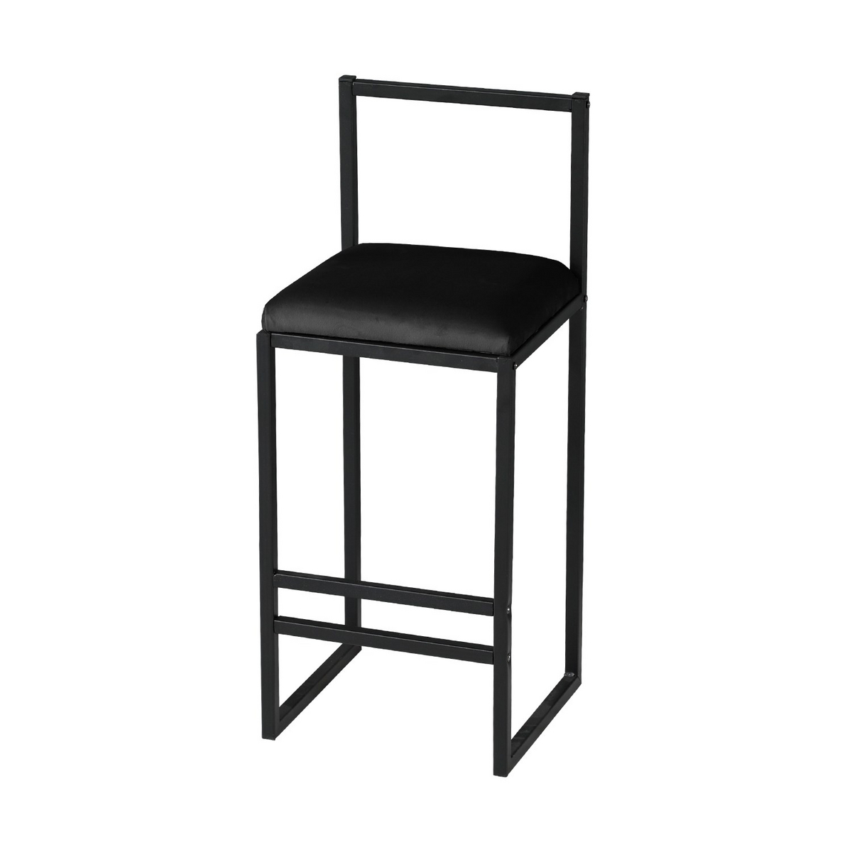 Norda Design moderne barstol, 100% metall, 22 DNS skum, 35x35x84 cm, industriell design, perfekt for hjem og bar