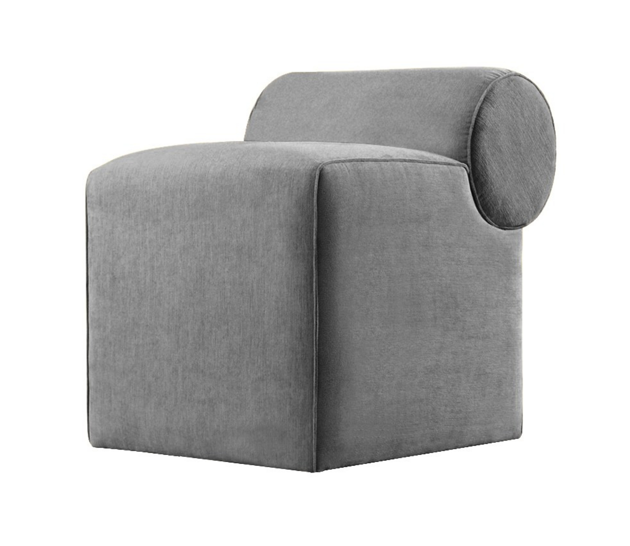Norda Design stilig puff, 100% bomull, 35 DNS ortopedisk skum, PVC-belagte ben | 45x56x60 cm, 43 cm høyde