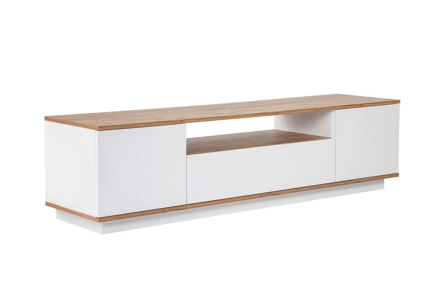 Norda Design moderne TV-benk, 180 cm, 100% melaminbelagt, push-open-dører | stilig skandinavisk design