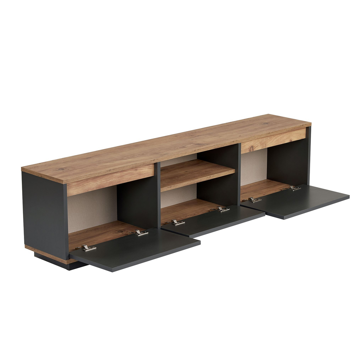 Norda Design stilig TV-benk, 160 cm, 100% melaminbelagt, 18 mm tykk | moderne design