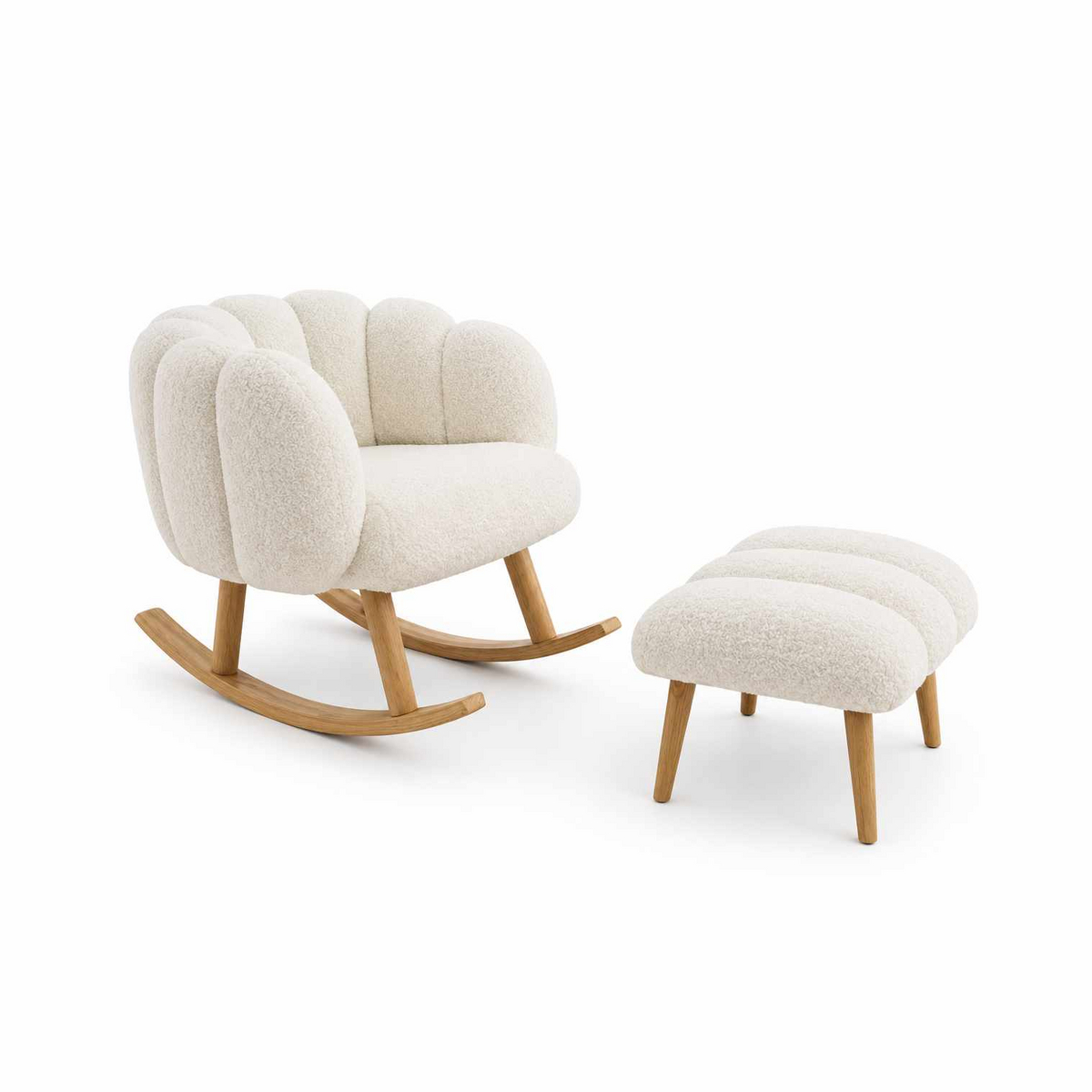 Norda Design Ørelappstol- og puffsett (2 Pieces) Lotus Lotus Wing Chair 42 x 70 x 94 cm
