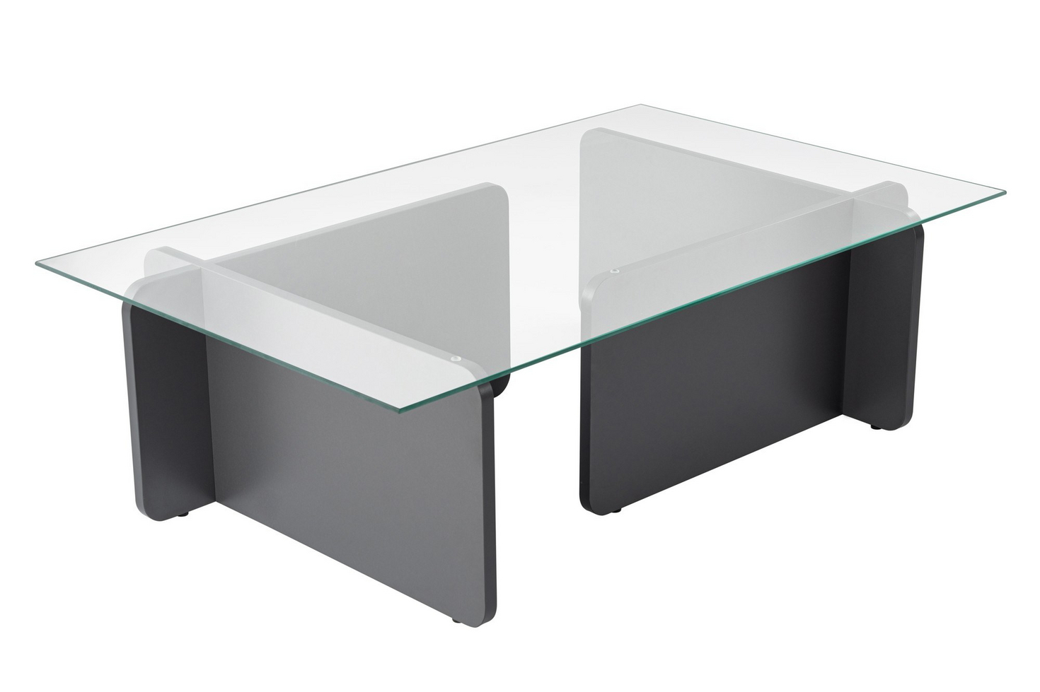 Norda Design moderne sofabord, 105 x 30 x 65 cm | 100% herdet glass og melaminbelagt ramme | stilig design