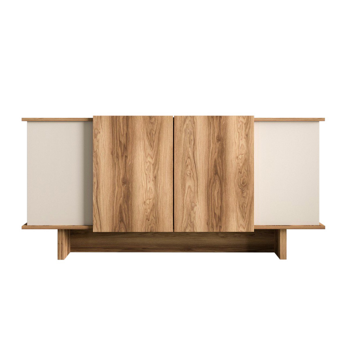 Norda Design moderne konsollbord med hyller, 180 x 81 x 40 cm | 100% melaminbelagt sponplate | veggmonterbar, skandinavisk design