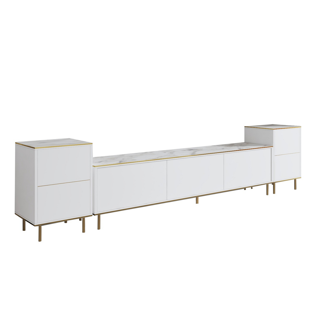 Norda Design moderne TV-møbel med veggmonterbart design, 180 cm | 100% melamin, 18 mm tykk