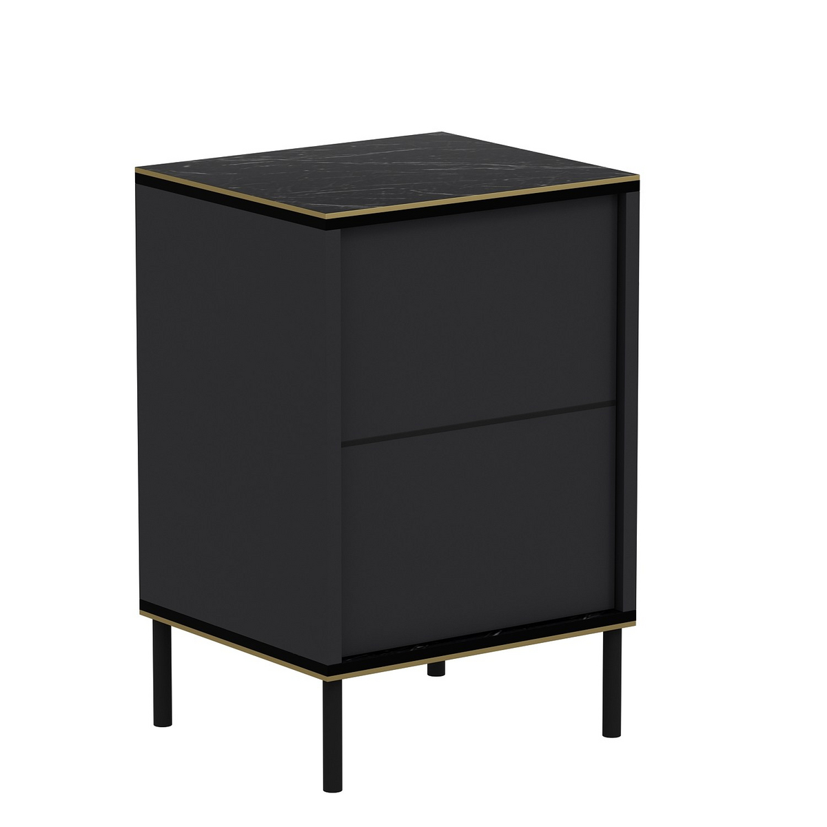 Norda Design moderne nattbord, 40x60x35 cm | 100% melaminbelagt, 18mm tykk, veggmonterbar, stilig design