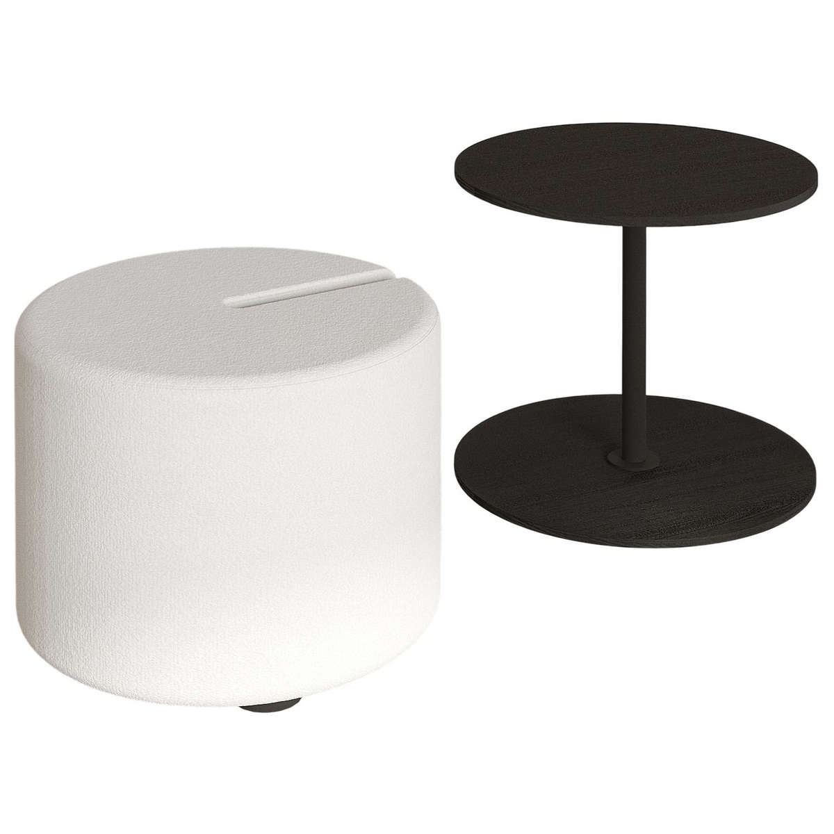 Norda Design Sett med sidebord Vexana 43 x 43 x 47 cm