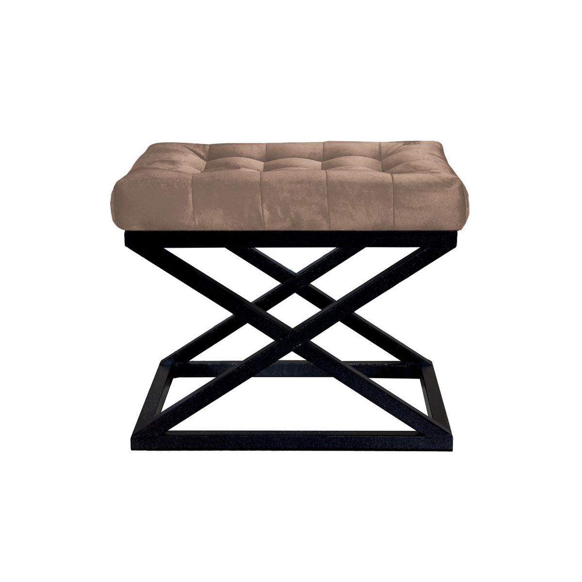 Norda Design stilig puff med metallramme, 50x42x40 cm, 100% polyester Babyface | moderne detalj