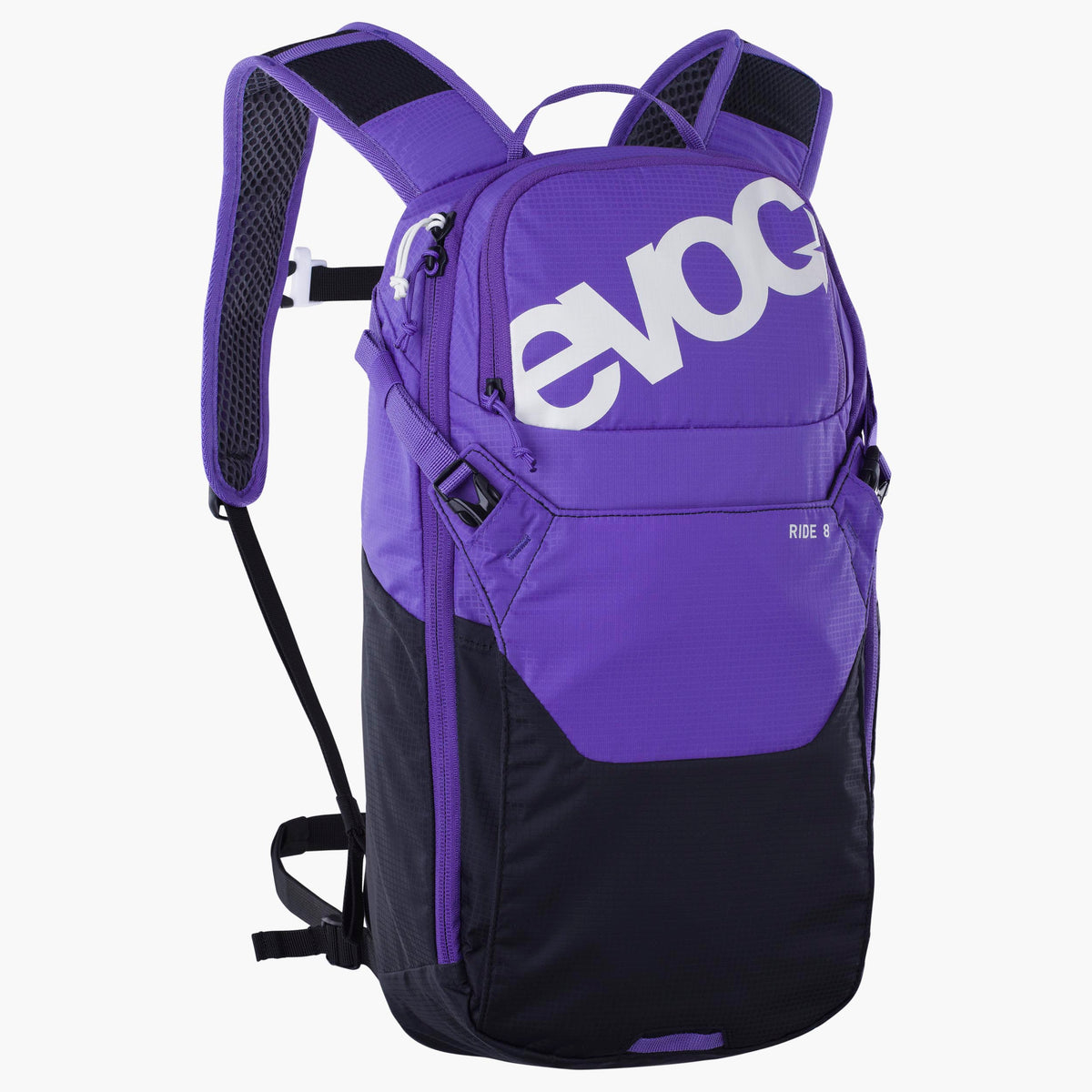 EVOC RIDE 8 -ryggsekk med 2 liters drikkeblære, svart-lilla