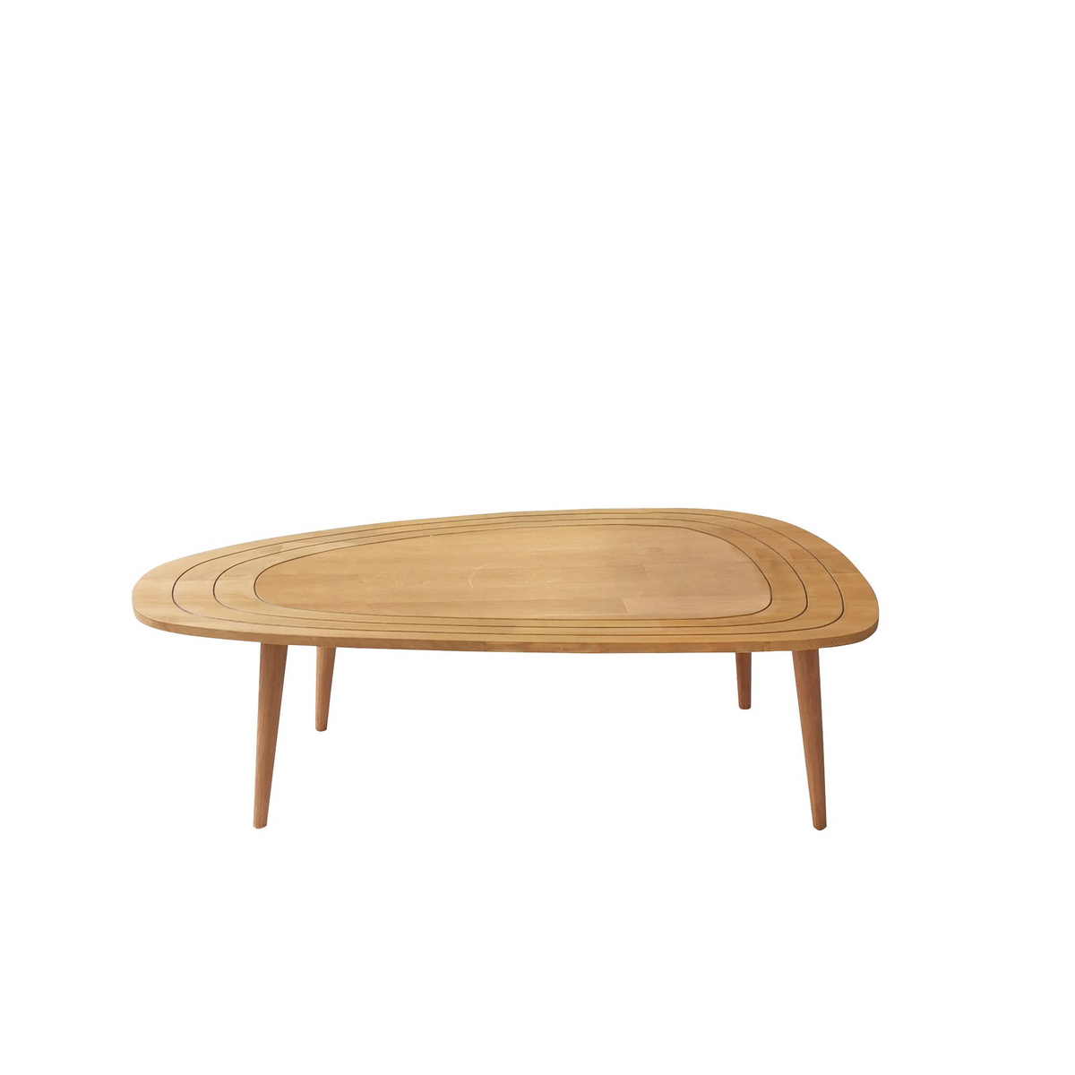 Norda Design moderne sofabord, 115 x 38 x 50 cm | 100% furu og bøketre | stilig geometrisk design